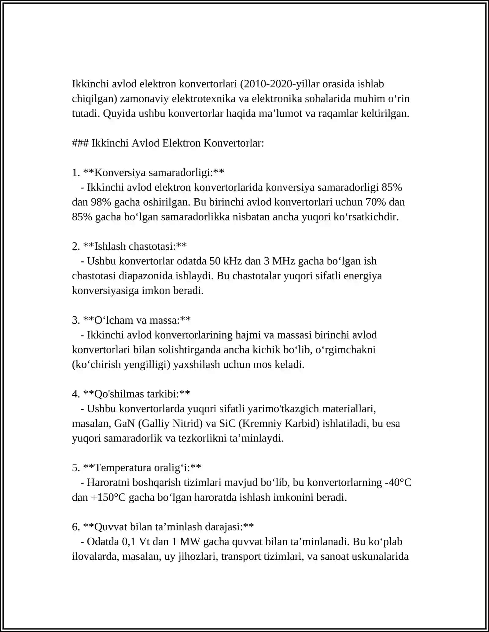 KONVERTOR TURLARI VA ULARDAN FOYDALANISH 4