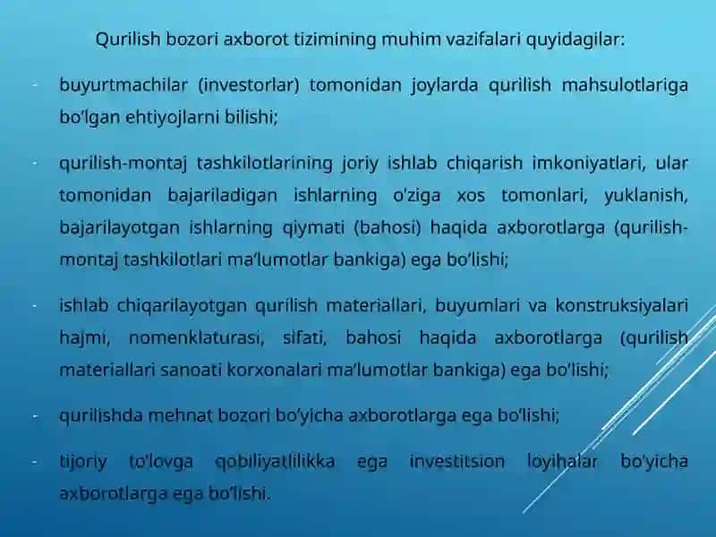 Kapital qurilishda iqtisodiy islohotlarni chuqurlashtirishning asosiy yo’nalishlari va muammolari 4