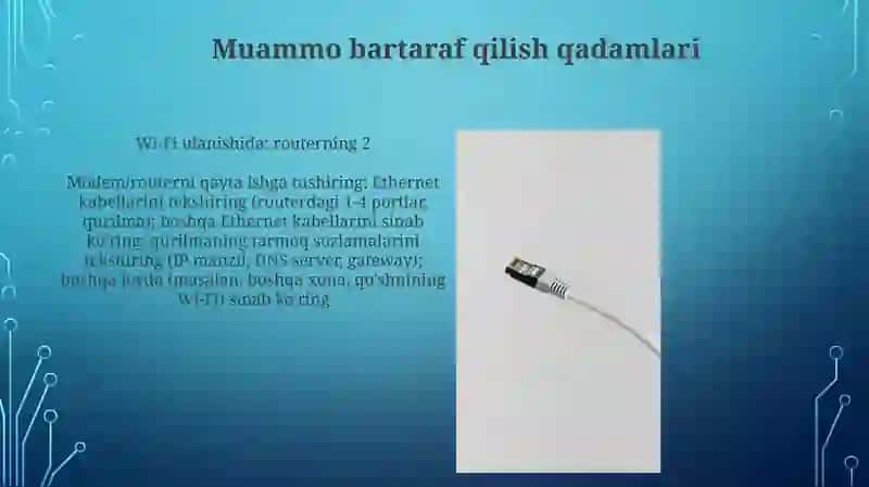 Tarmoq apparatlari muammolari 4