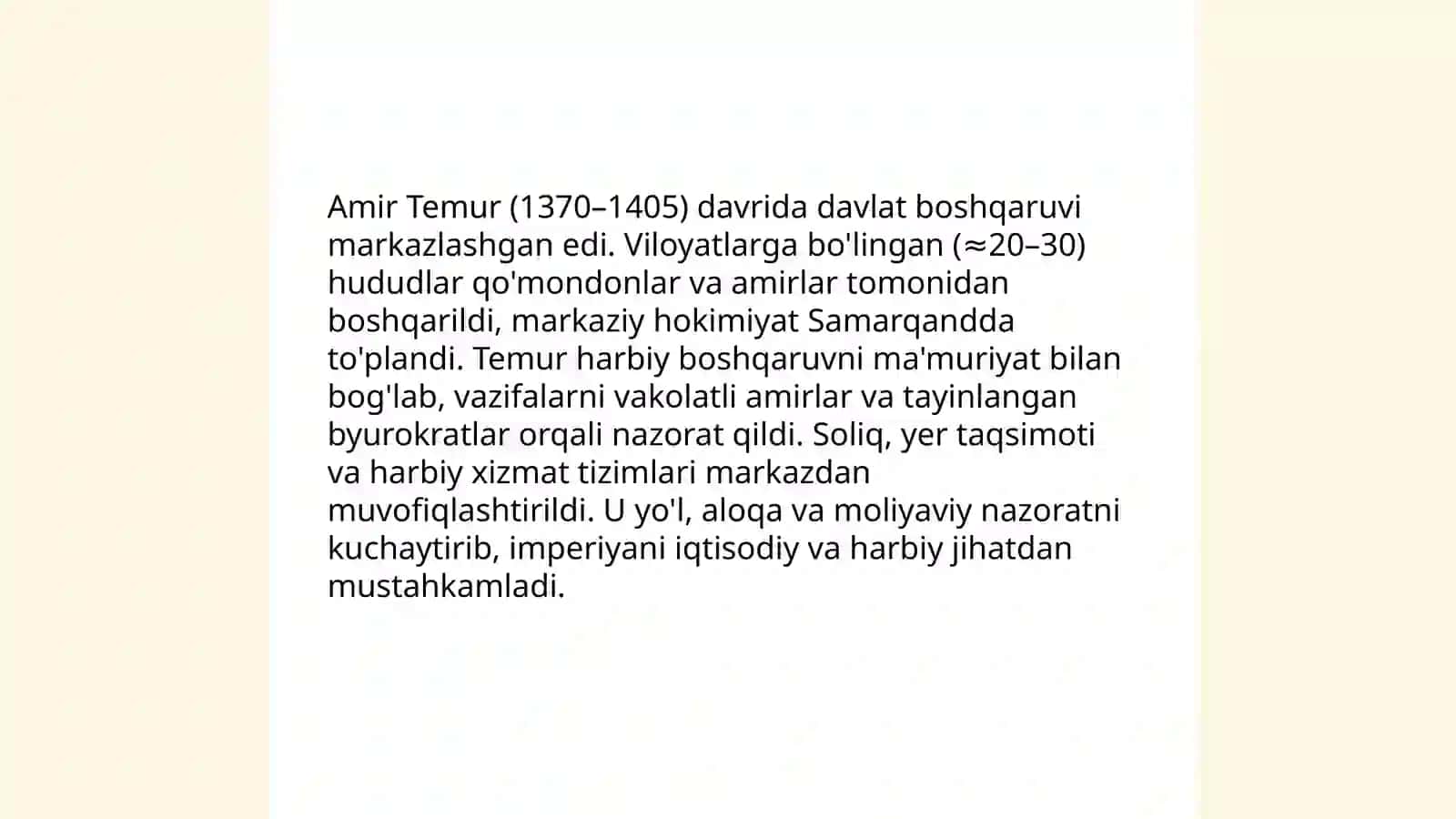 Amir Temurning siyosiy strategiyalari va qaror qabul qilish tamoyillari 4