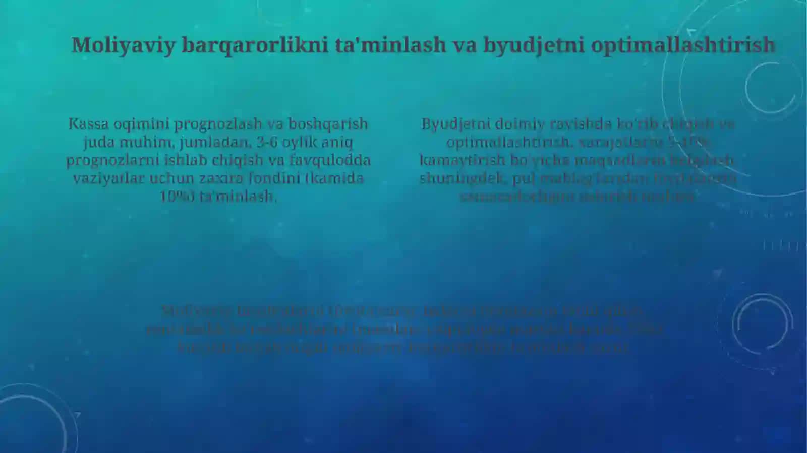 Ovqatlanish korxonasi inqirozga yuz tutishning oldini olish yo'llari 4