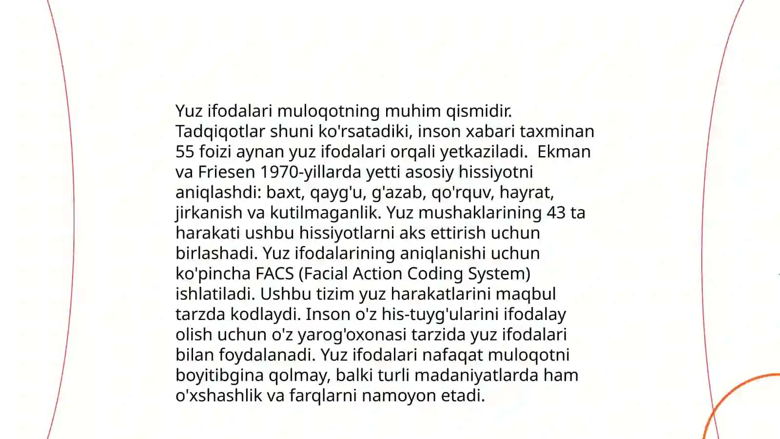 Noverbal muloqot. Muloqotni boyituvchi omillar 4