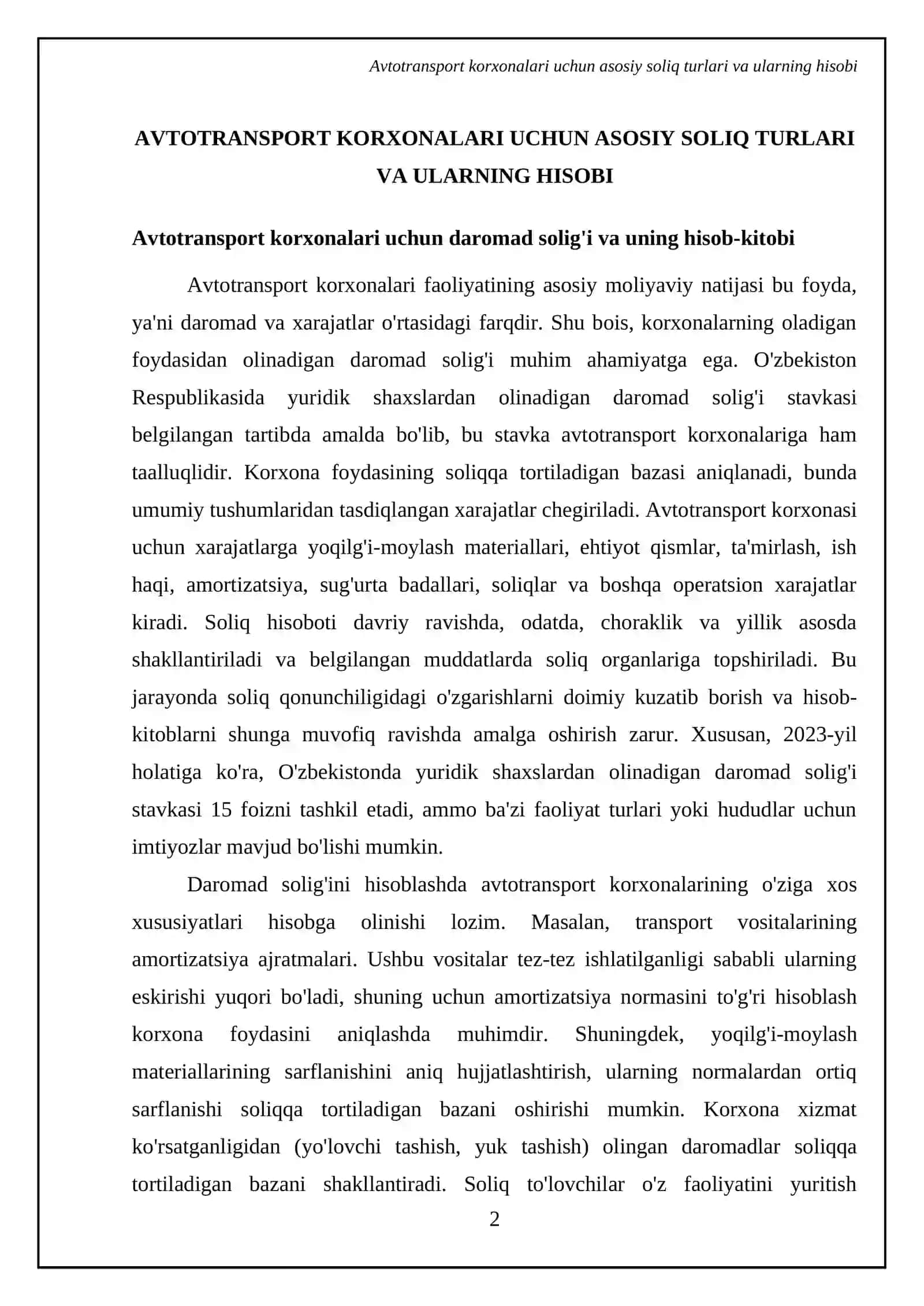 Avtotransport korxonalarida soliqlar hisobi 4