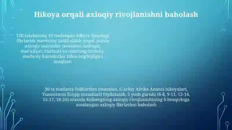 Folklorlardagi axloqiy va ma'naviy saboqlar 4