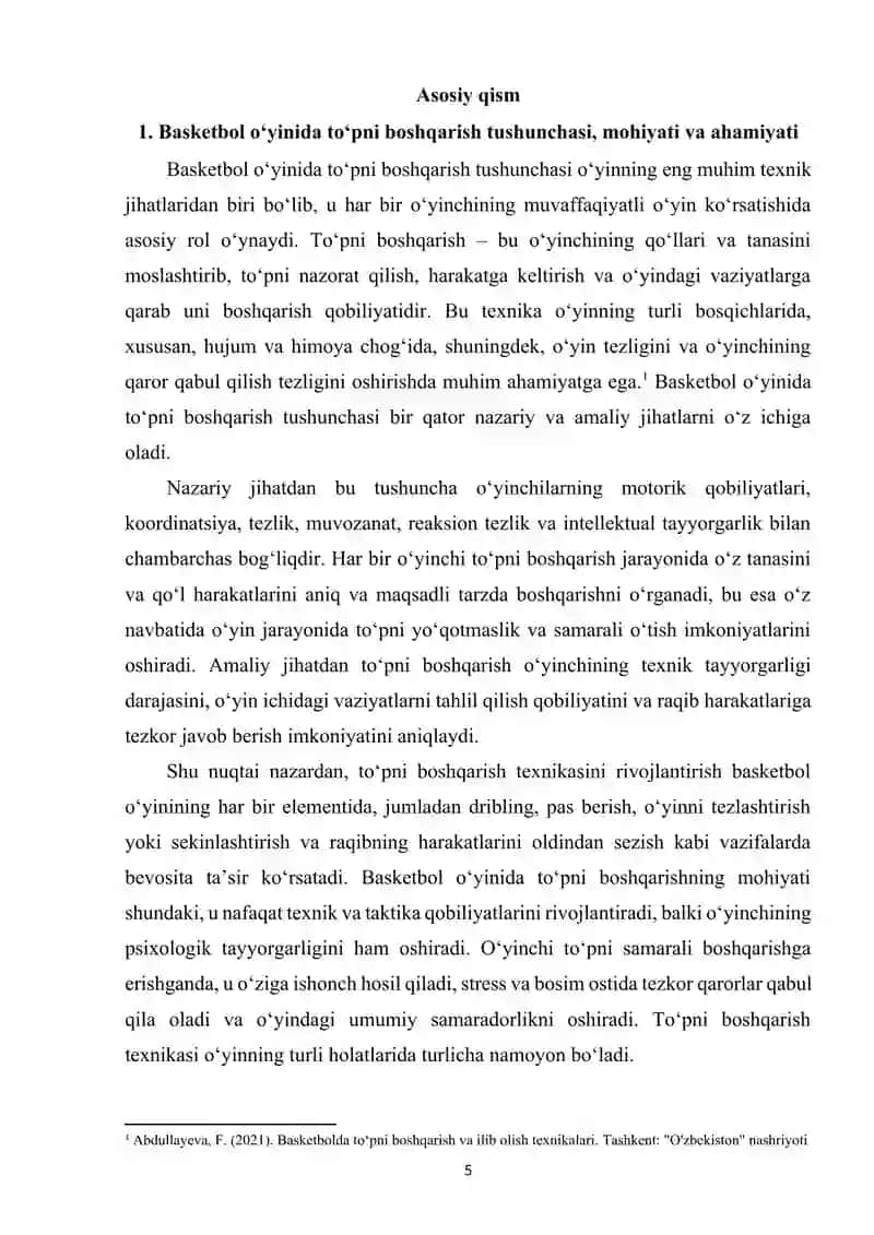 Basketbol o‘yinida to‘pni boshqarish (to‘pni ilib olish) texnikasini o‘rgatish 4