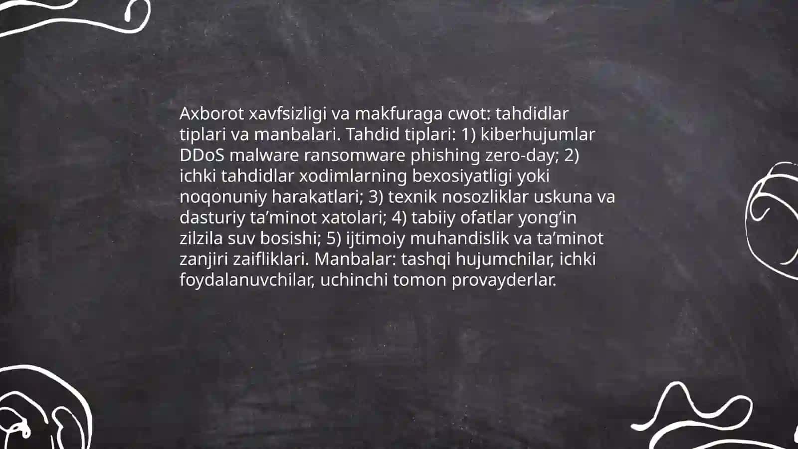 Axborot xavfsizligi va makfuraga cwot 4