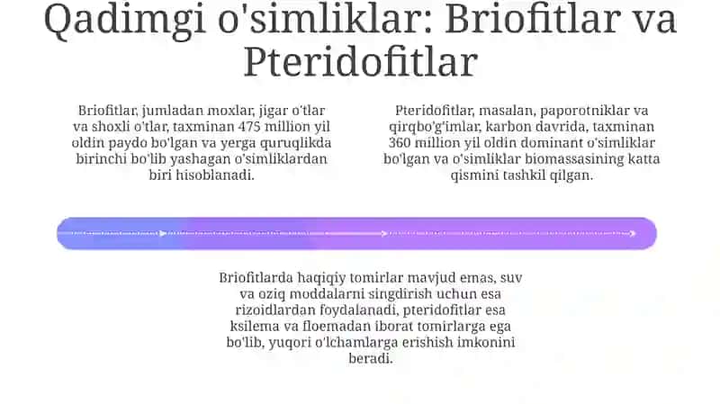 O'simliklar evolyutsiyasi va tirik tabiatning tarixiy jarayonida paydo bo’lishi 4