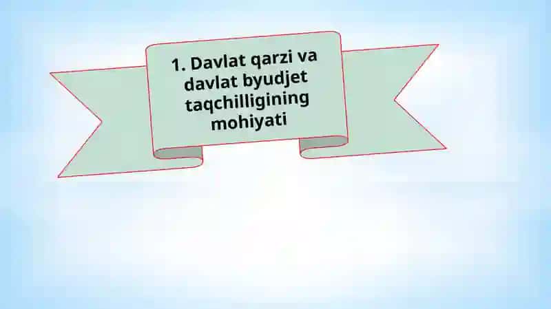 ICHKI VA TASHQI DAVLAT QARZININGOʻZAROBOGʻLIQLIGI 4