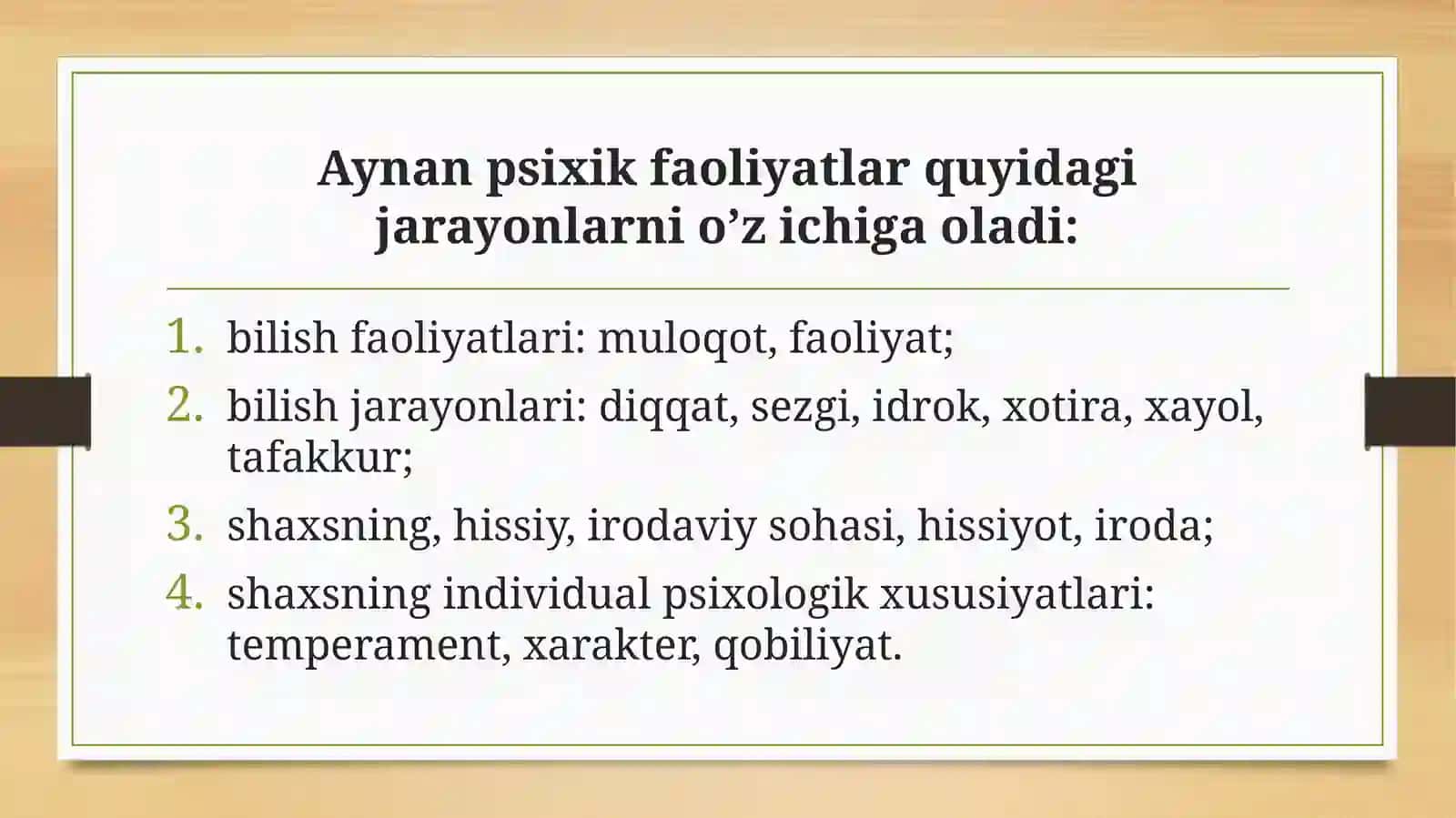 Psixologiya fanining predmeti va rivojlanishi tarixi 4