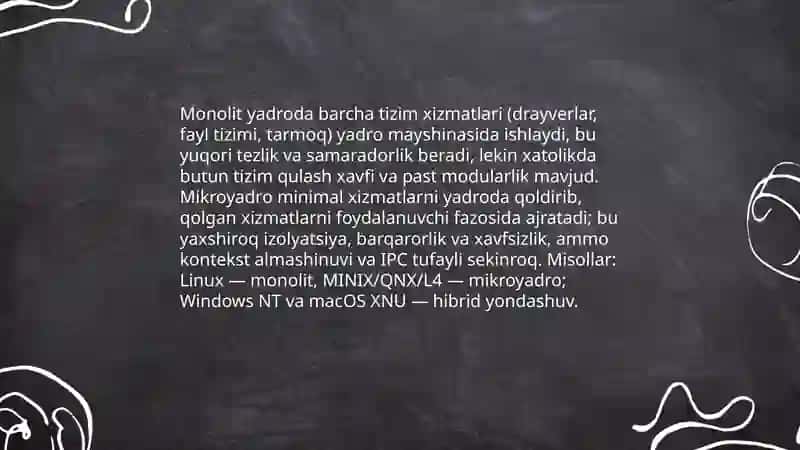 Operatsion tizimlar tahlili 4