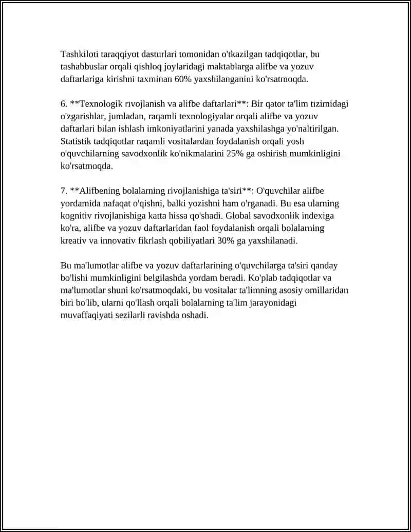 BOSHLANGʻICH TAʼLIMDA YARATILGAN BARCHA "ALIFBE","YOZUV DAFTAR"INI QIYOSIY TANQIDIY TAHLILI. 4