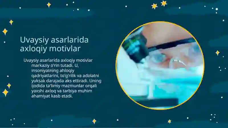 Uvaysiy ijodida axloqiy-ta'limiy mazmunning badiiy ifodasi 4