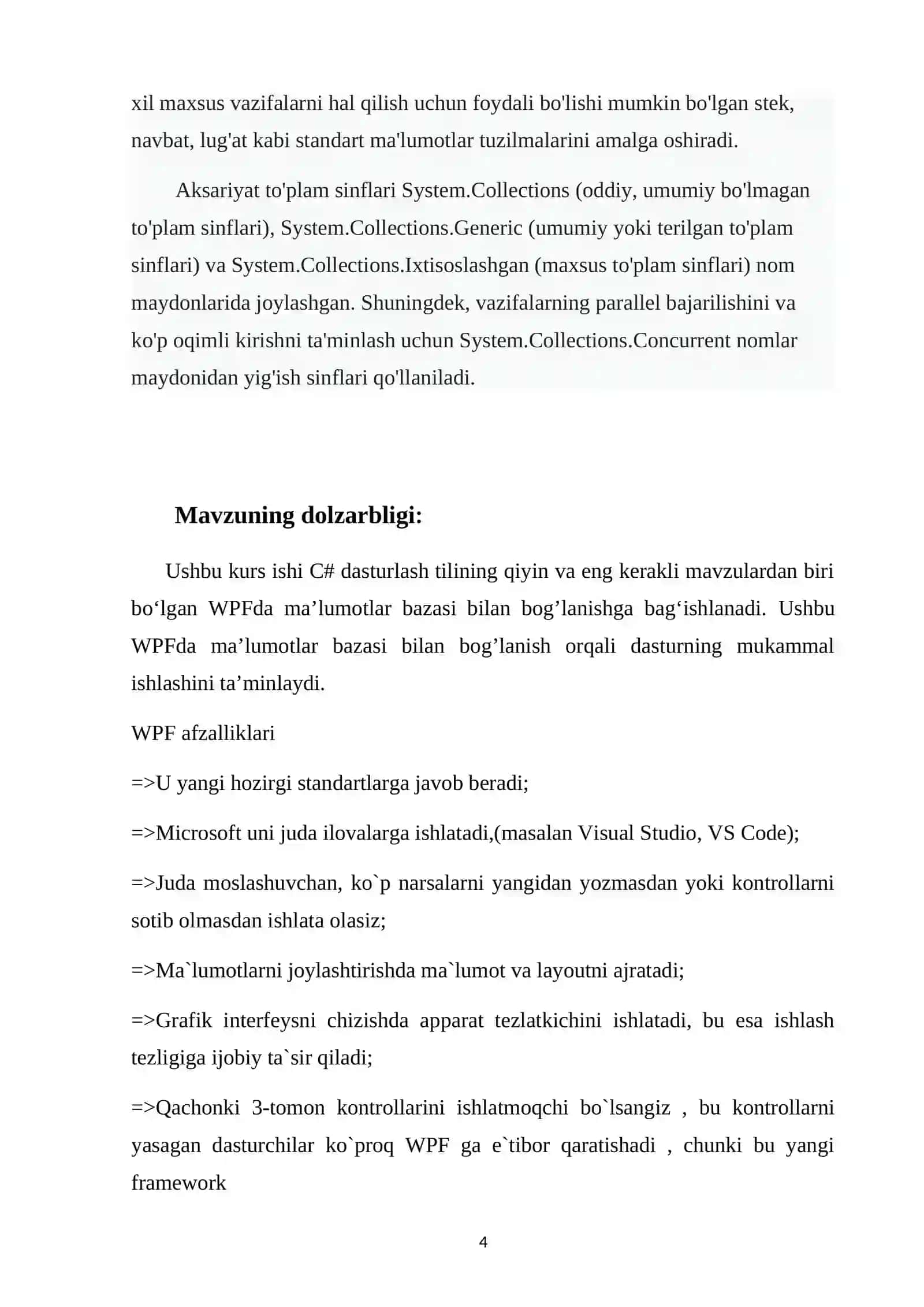 WPF da ma’lumotlar bazasi bilan bog`lanish 4