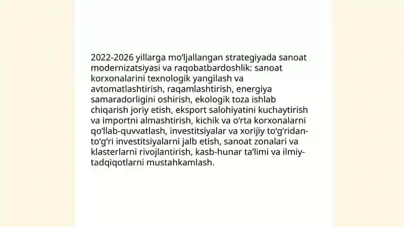 2022-2026yillarga moʻljallangan yangi Oʻzbekiston taraqqiyoti strategiyasi 4