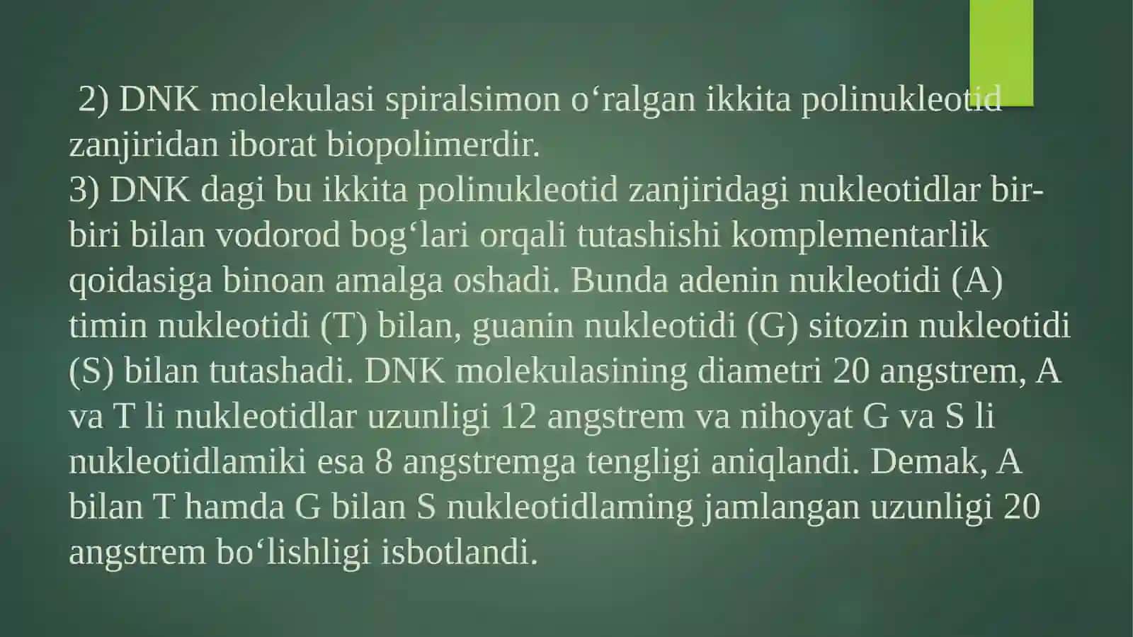 DNK molekulasining strukturasi 4