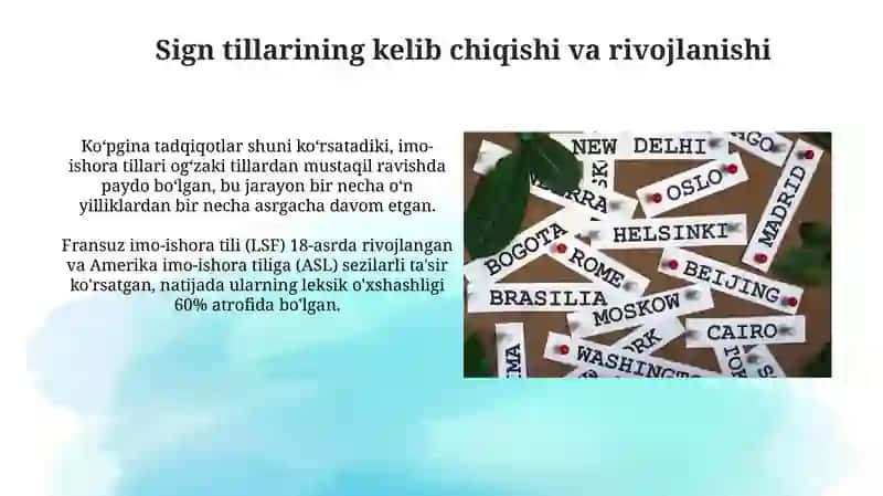 Dunyo bo'ylab imo-ishora tillari 4