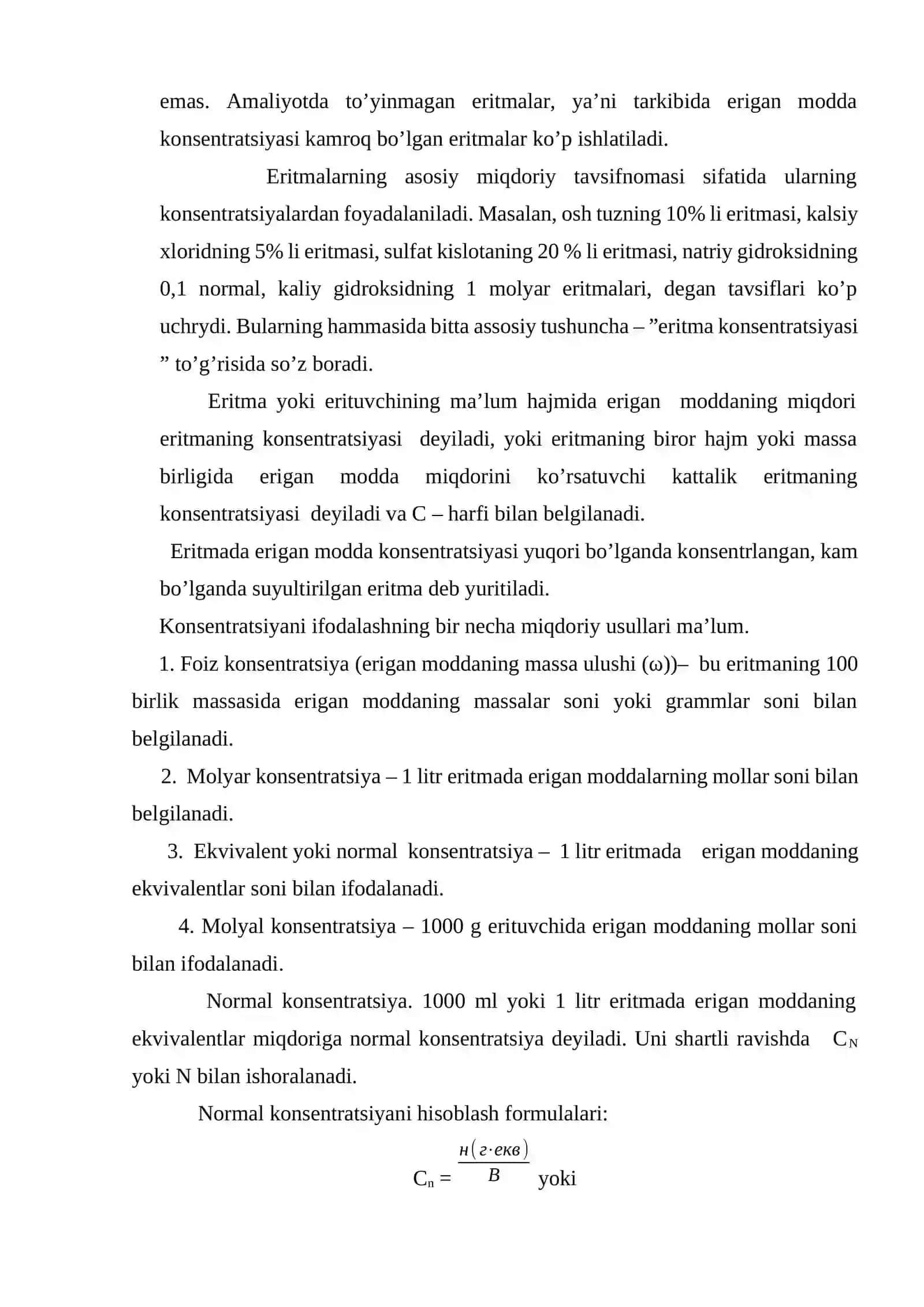 Foiz konsentratsiyali eritmalariga oid masalalar yechish 4