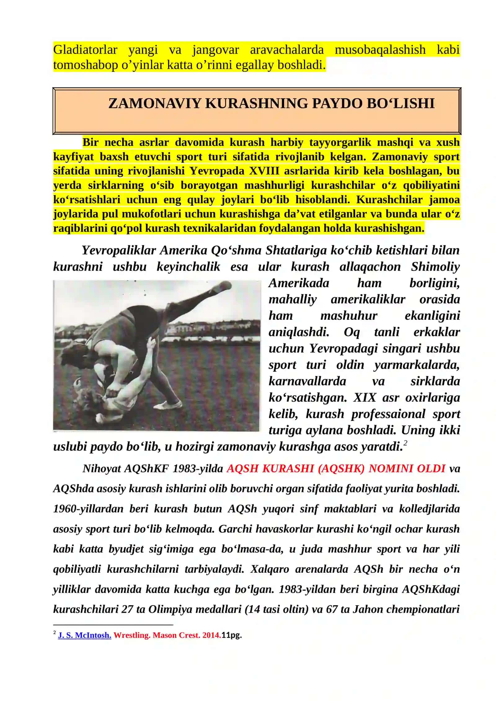 Kurash turlarining paydo bo’lishi va rivojlanish tarixi 4