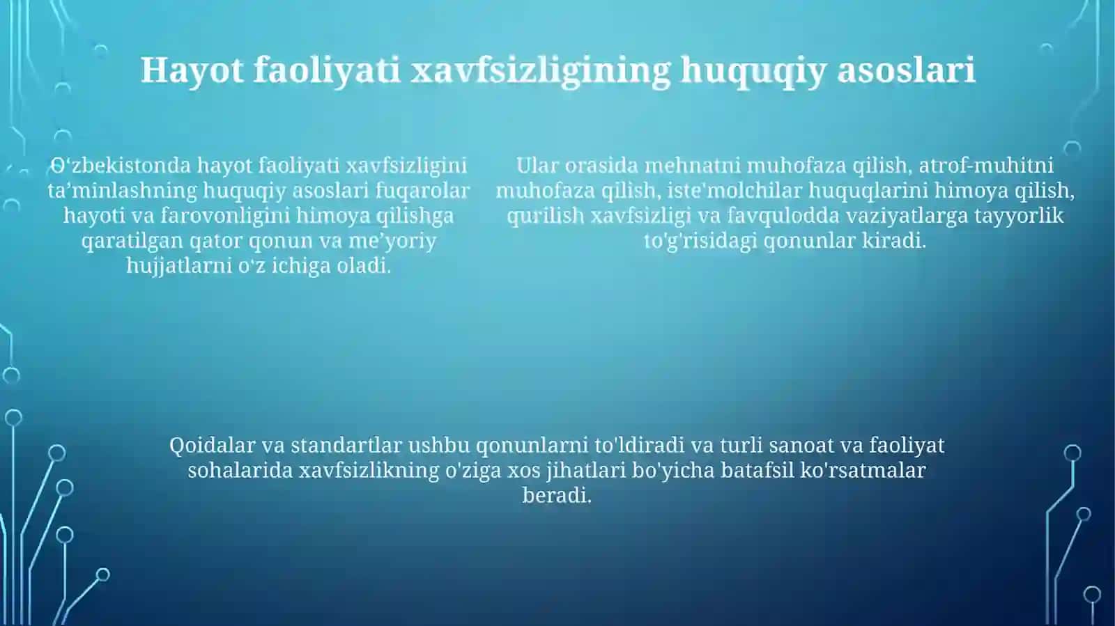 Sog'liqni saqlash va xavfsizlikni ta'minlash to'g'risida 4