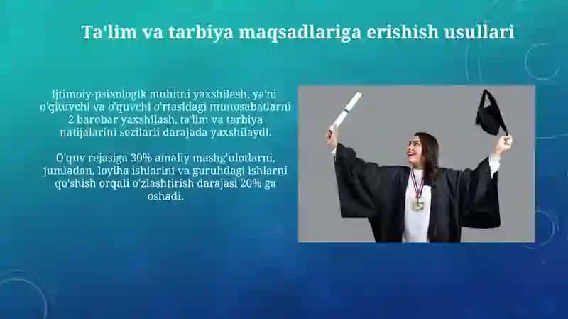 Òquv tarbiyaviy maqsadlarga erishish usullari 4