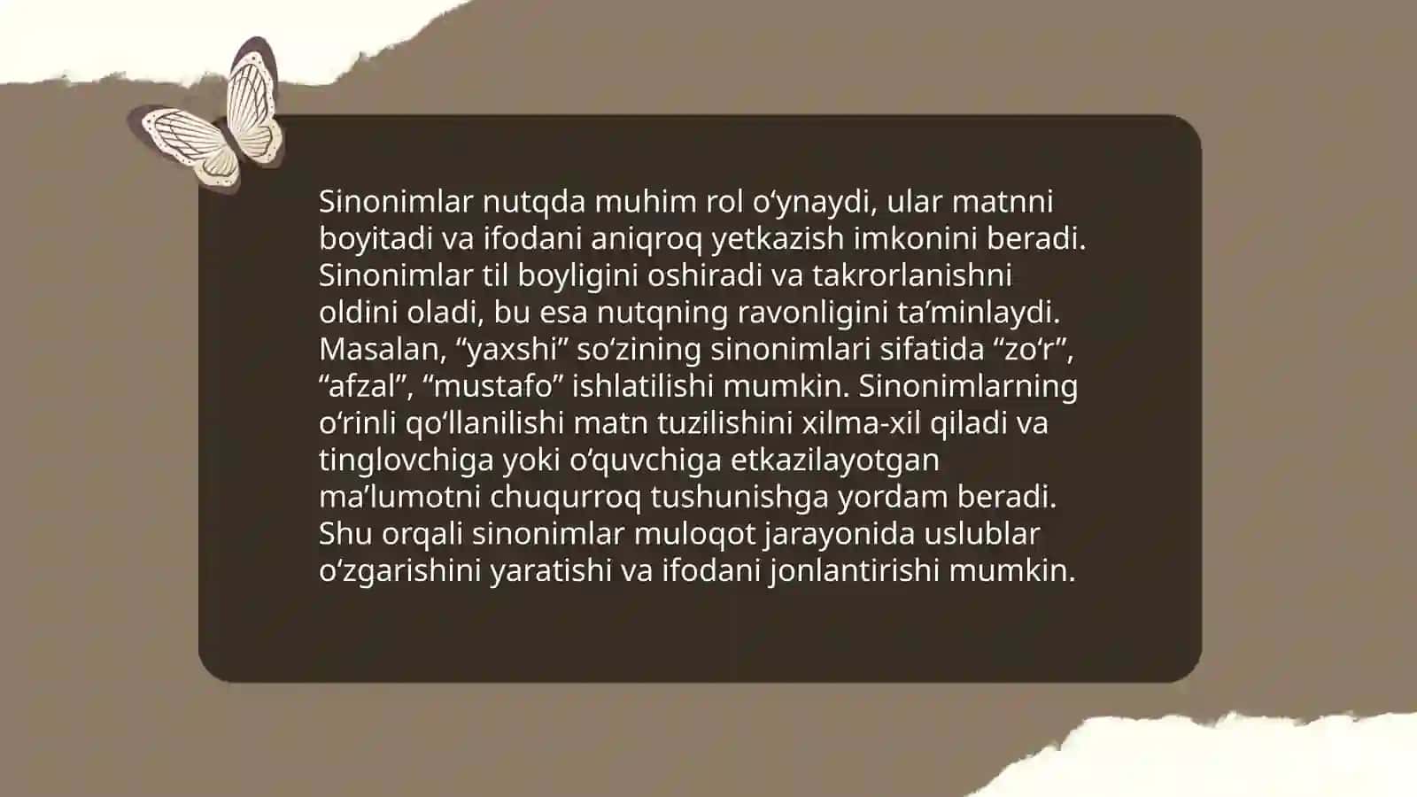 Sinonim va antonim soʻzlar 4