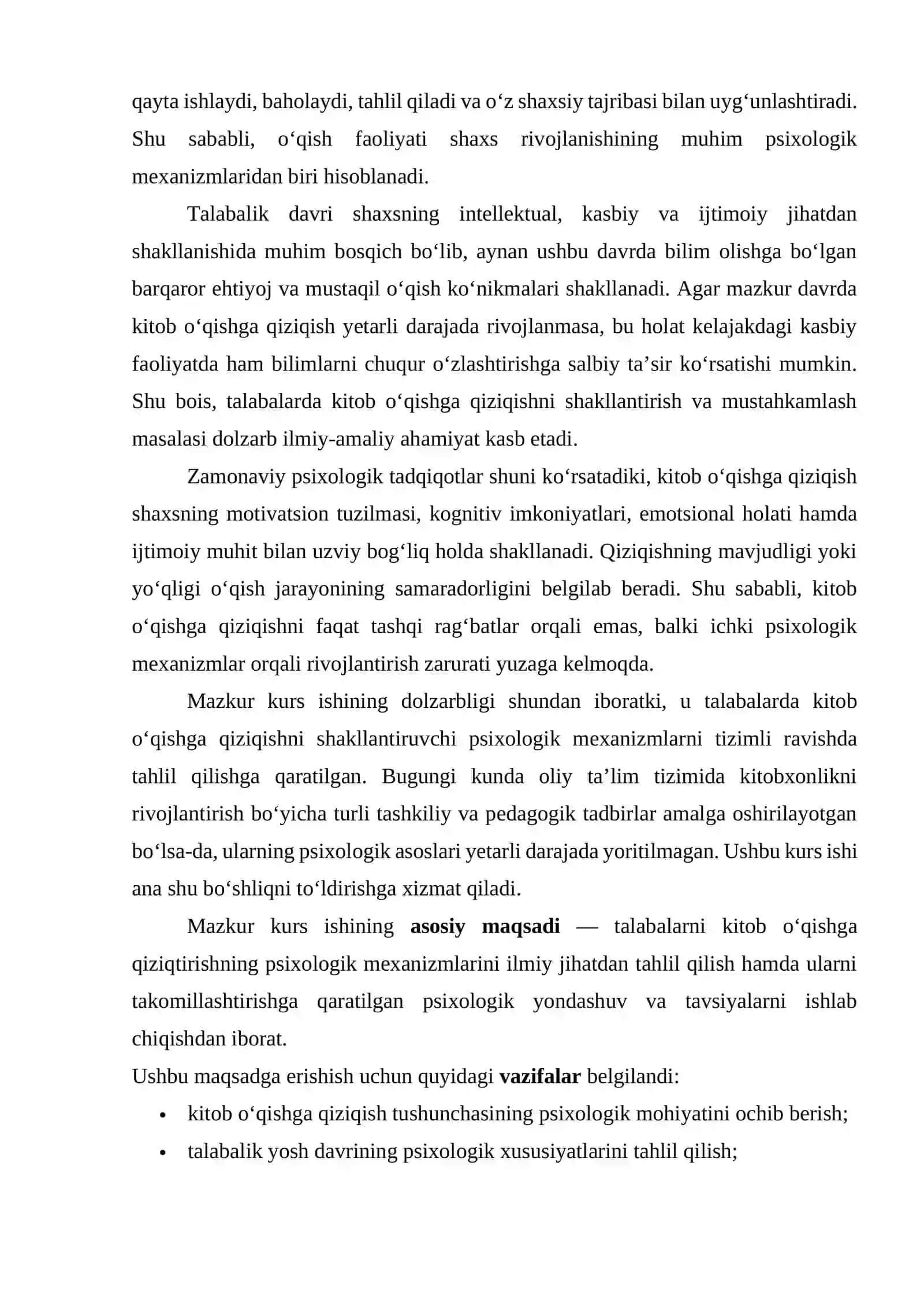 TALABALARNI KITOB O‘QISHGA QIZIQISHNING PSIXOLOGIK MEXANIZMLARINI TAKOMILLASHTIRISH 4
