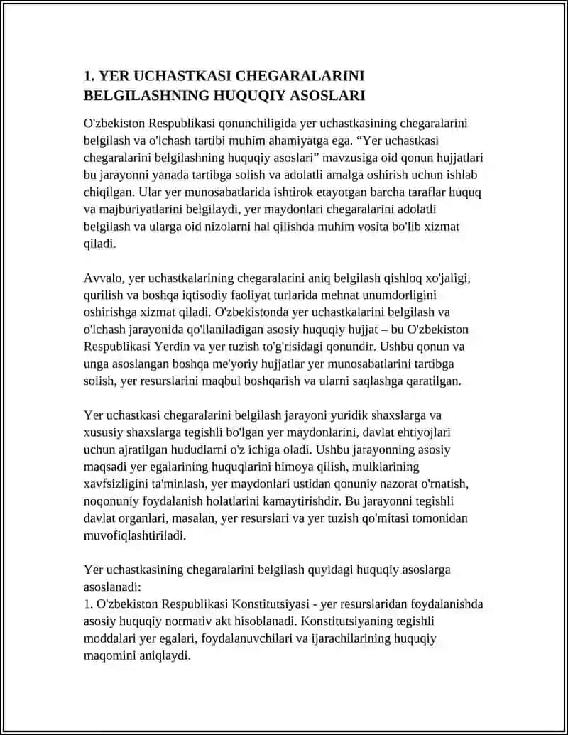 YER UCHASTKASINING CHEGARALARINI BELGILASH VA O'LCHASH TARTIBI 4