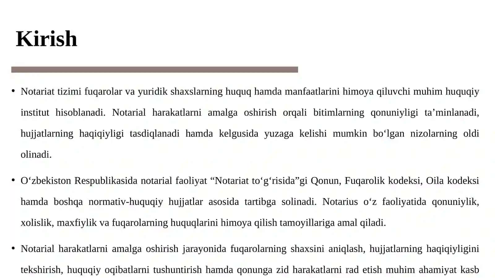 Notarial harakatlarni amalga oshirishning asosiy qoidalari 4