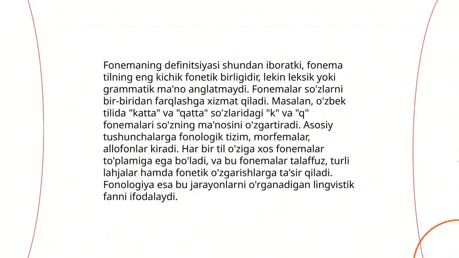 Fonema nazariyasi tarixidan.Fonemalar haqida turli fonologik maktab vakillarining fikrlarini oʻrganish 4