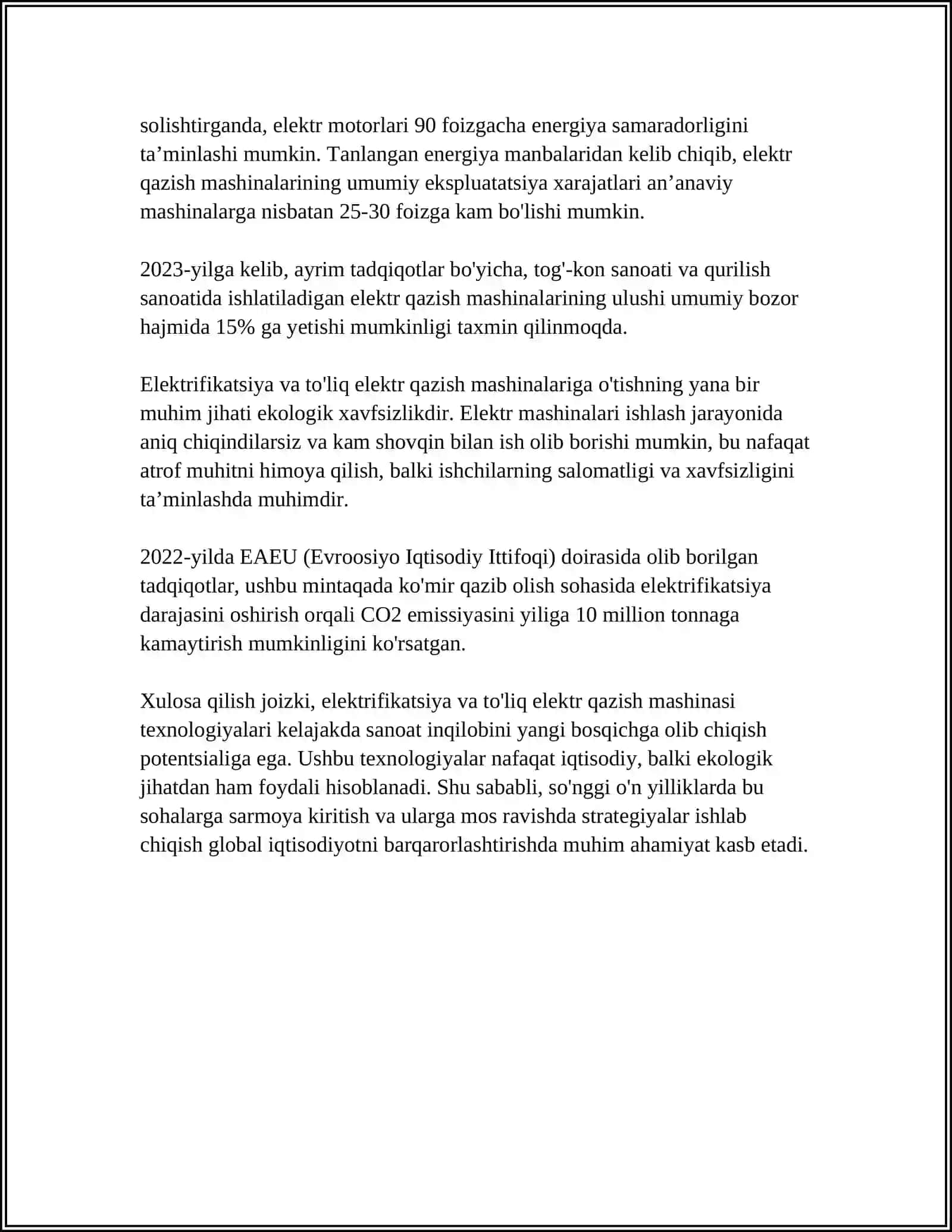 QAZISH MASHINALARIDA ISHLATILADIGAN YANGI YECHIMLAR 4