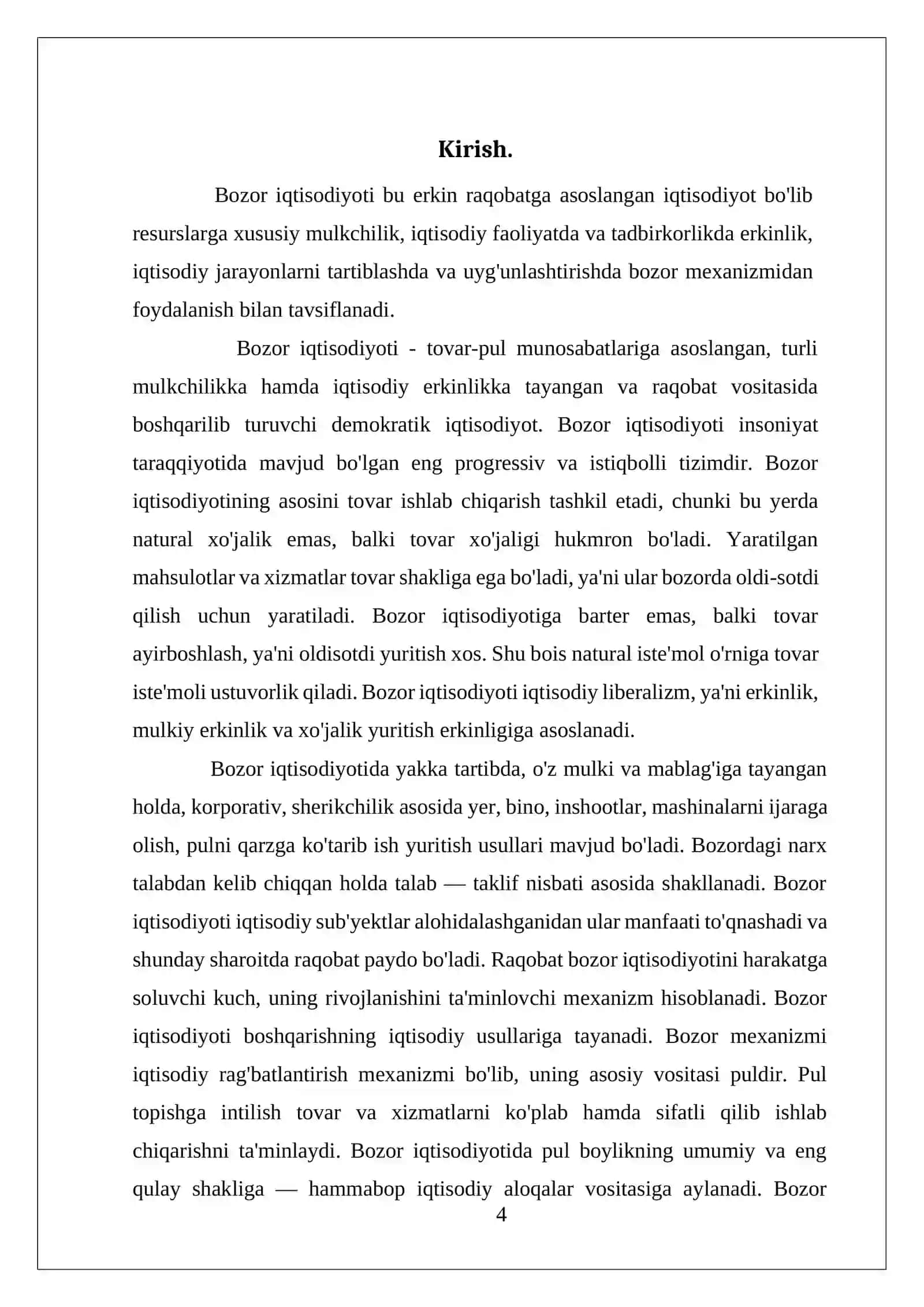Iqtisodiyotni tartiblashning bozor mexanizmi 4