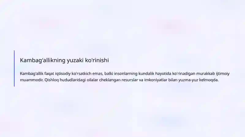 Kambag'allik Darajasi va Uni Kamaytirish Yo'llari 4
