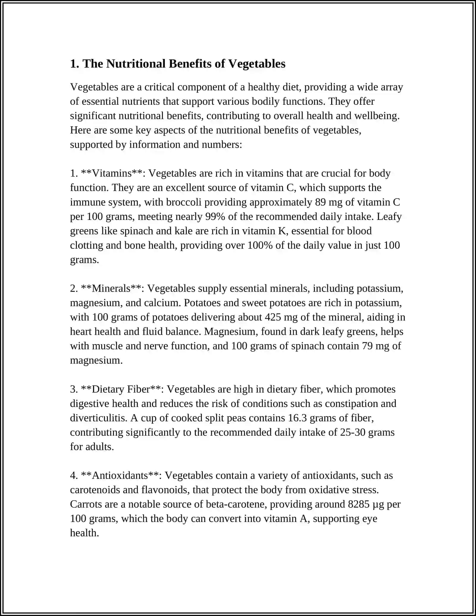 INGLIZ TILIDA VEGETABLES MAVZUSIGA MUSTAQIL ISH TAYYORLASH 4