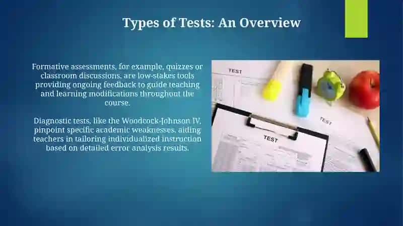 Types and purposes of tests 4