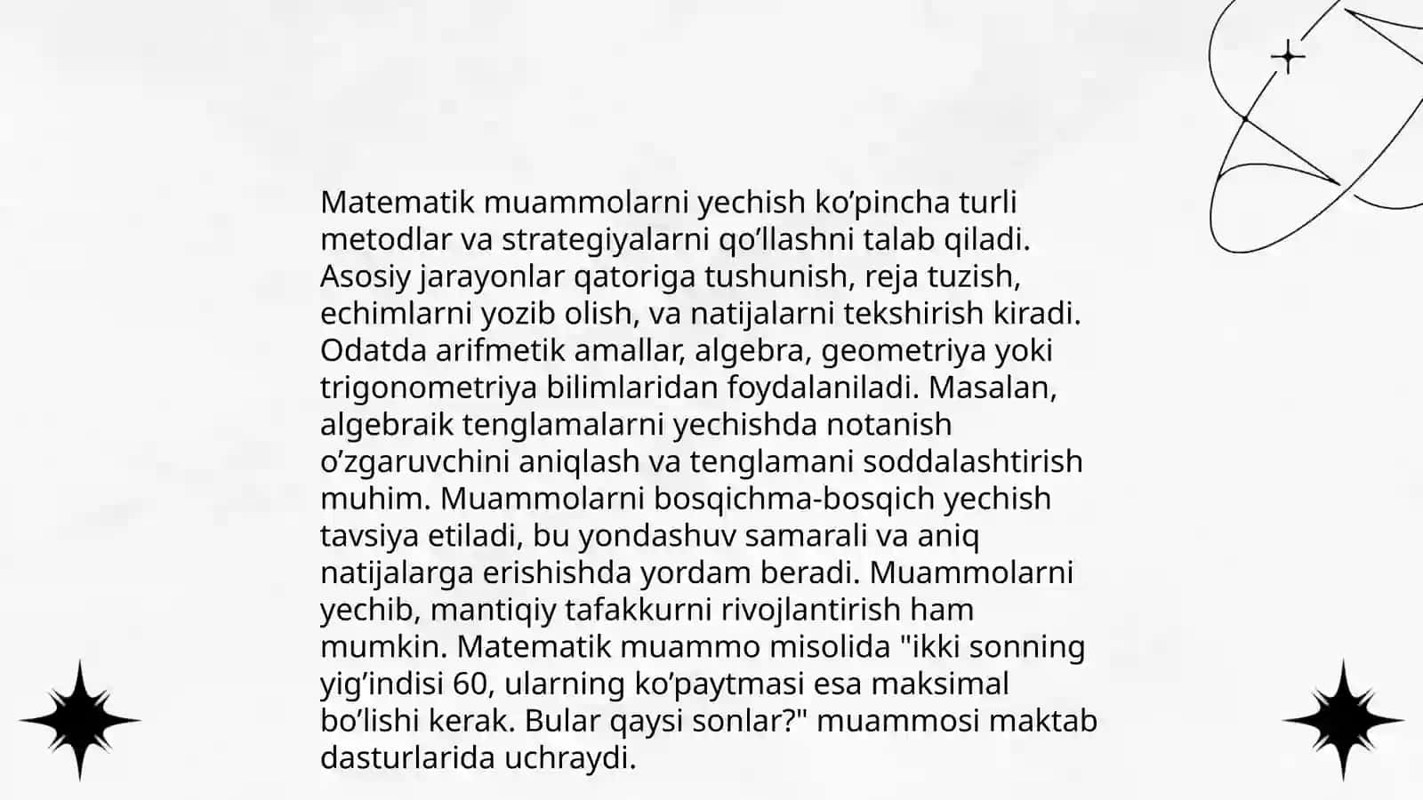 Boshlangʻich sinf oʻqituvchilarida mantiqiy fikrlashni shakllantirishga oid sinfdan tashqari mashgʻulotlar olimpiadada 4