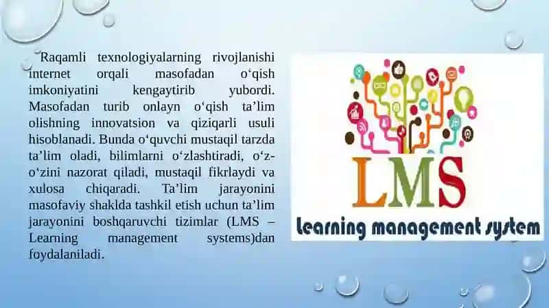 LMS (Leoming Management System) - ta'lim boshqaruvi tizimlari (TAQDIMOT) 4
