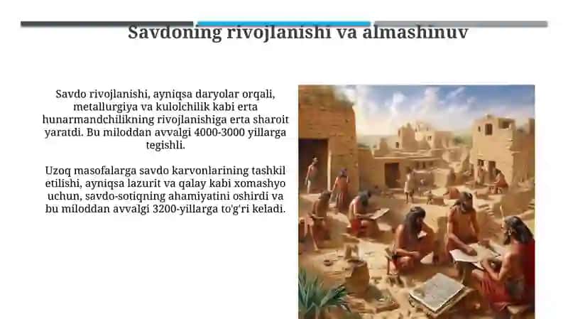 Eng qadimgi Mesopotamiya.Ilk tabaqaviy jamiyat shakllanishining shart -sharoitlari 4