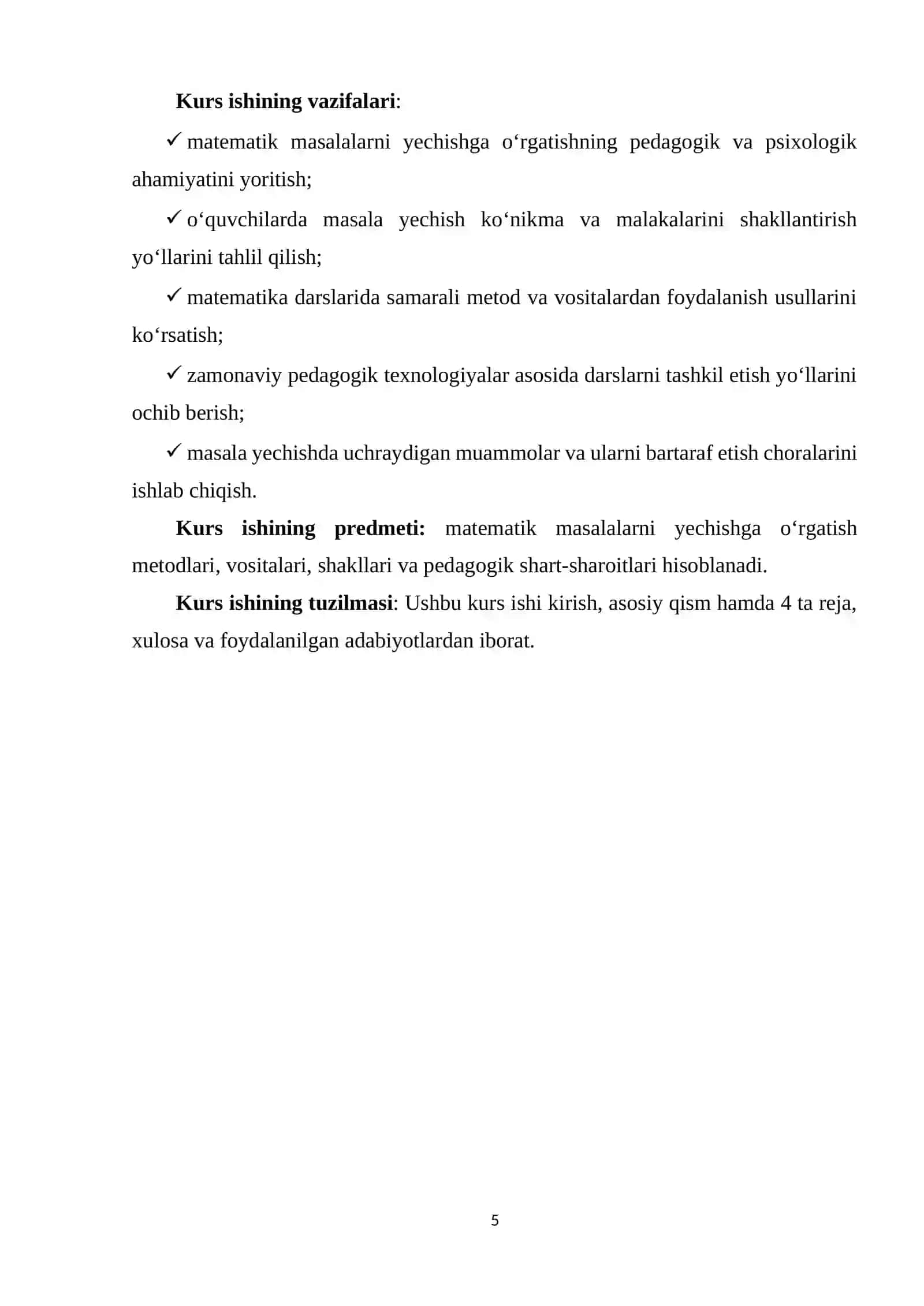 MATEMATIK MASALALARNI YECHISHGA OʻRGATISH METODIKASI 4