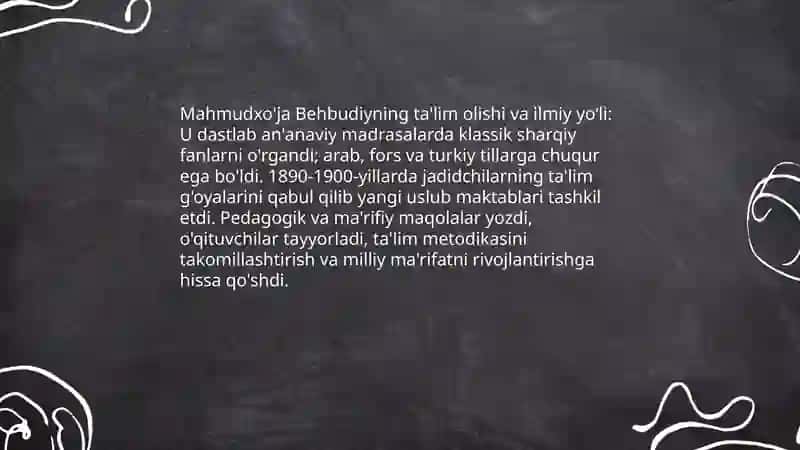 Mahmudxo'ja Behbudiyning hayoti va ijodi 4