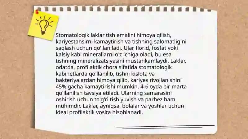 Stomatologiyada ishlatiluvchi laklar 4