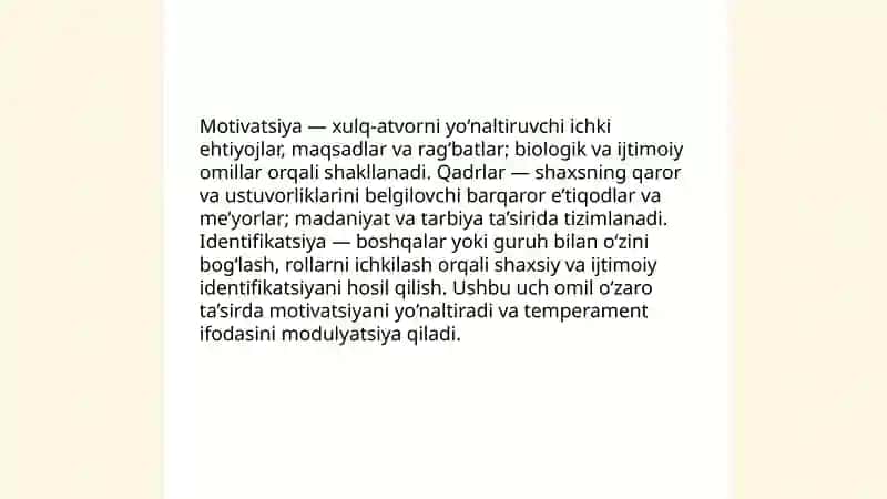 Psixologiyada "shaxs" tushunchasi 4