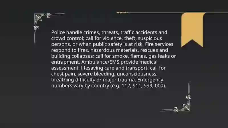 Talking about Emergency Phone Calls 4