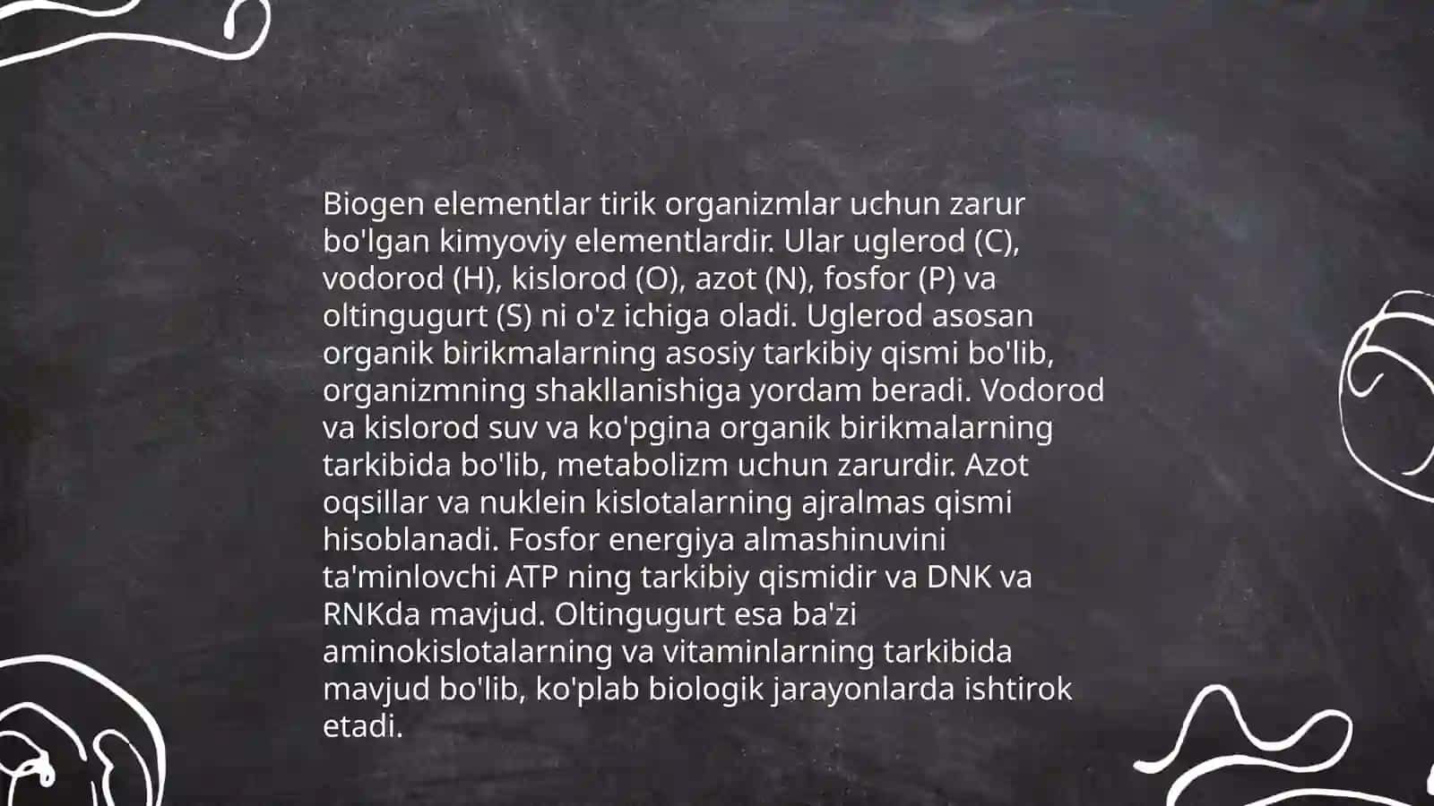 Biogen elementlar 4