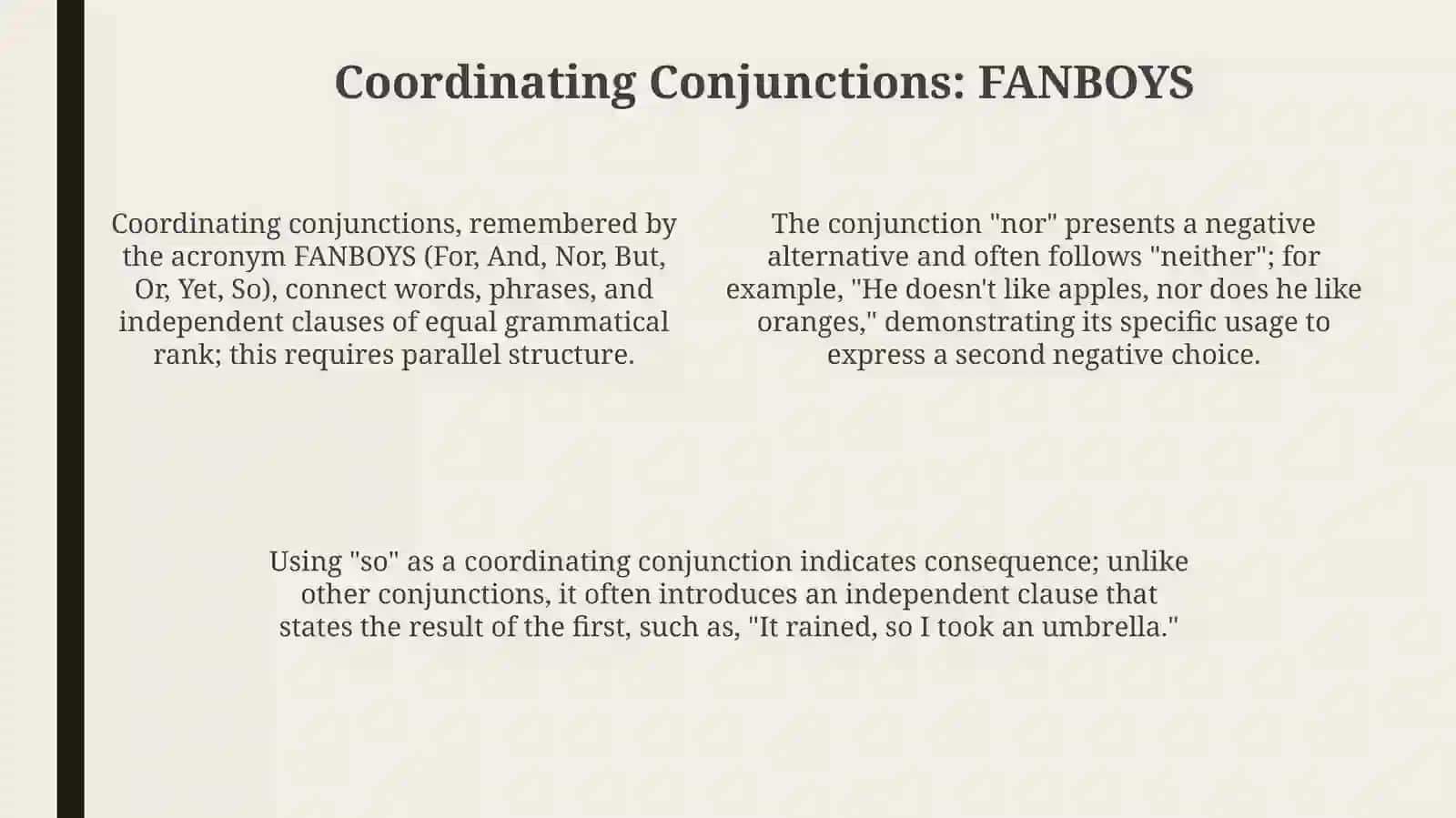 Types of conjunctions 4