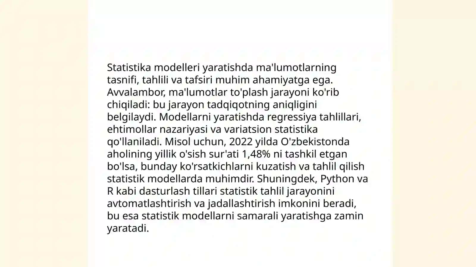 Kompyuter lingvistikasida modellashtirish 4