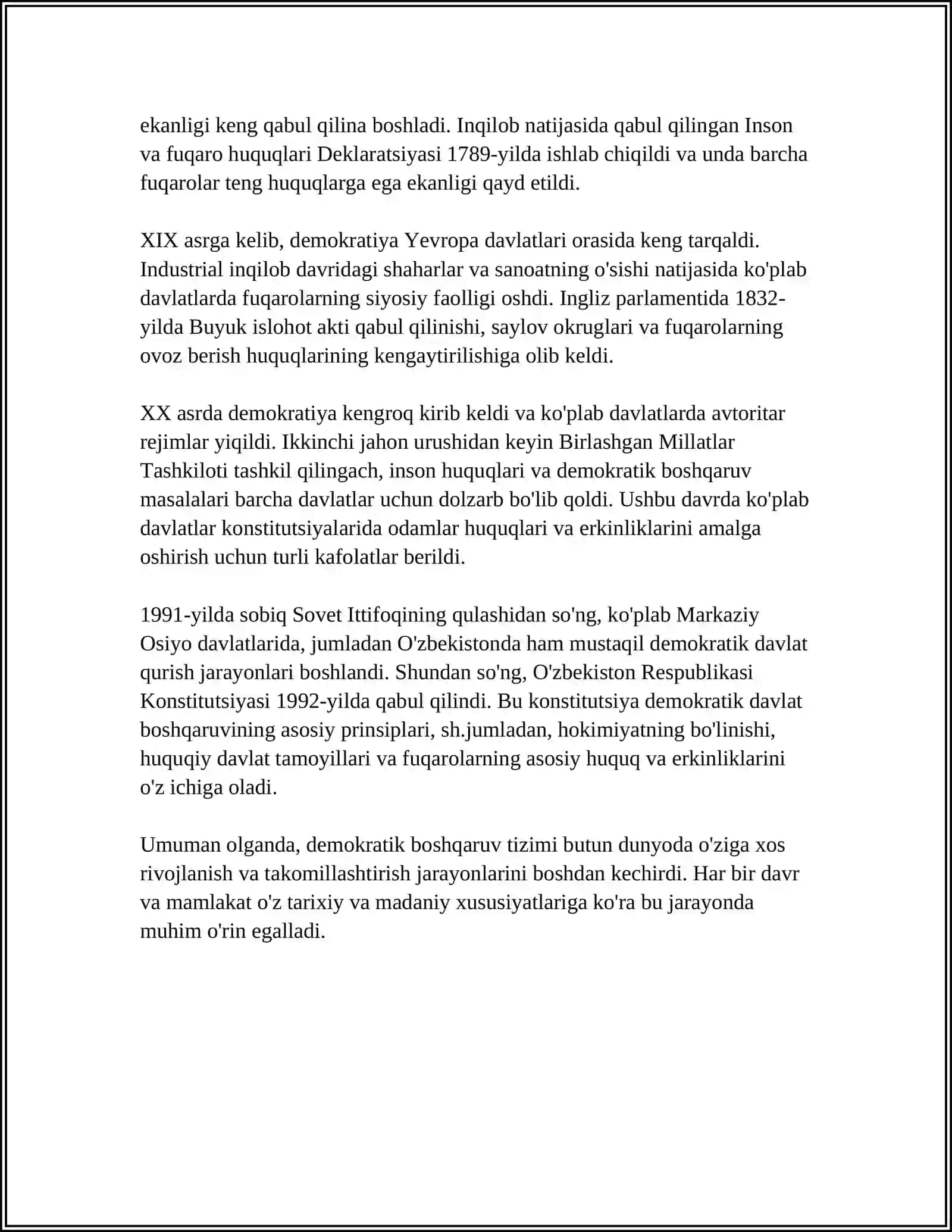 Xalq Hokimiyatchiligi Tarixi 4