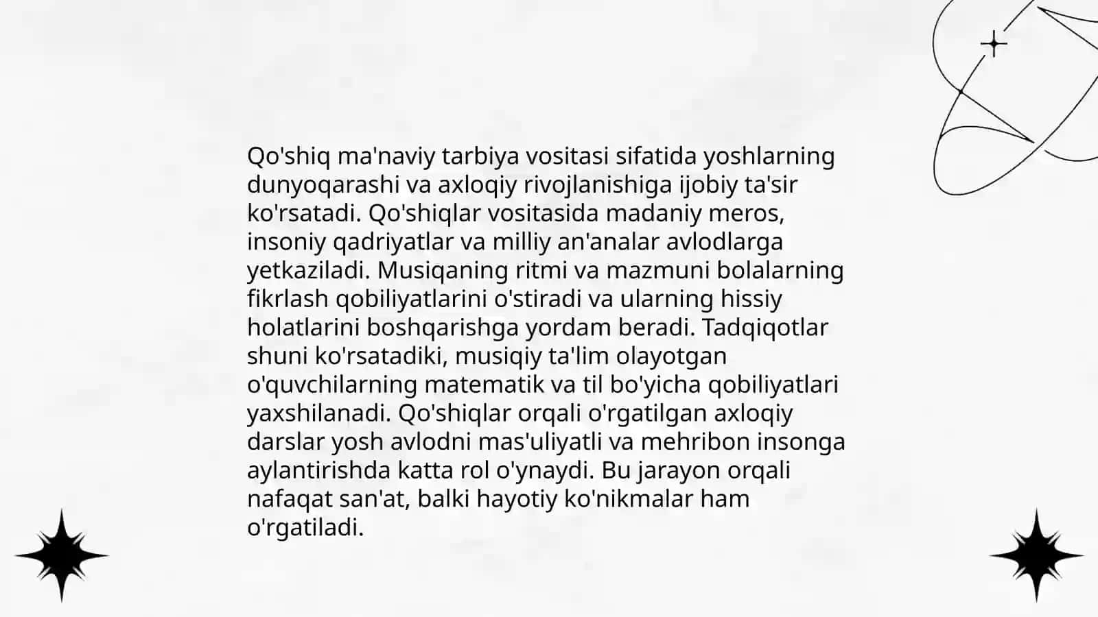 Qo‘shiqlarning badiiy adabiyotdagi o‘rni 4