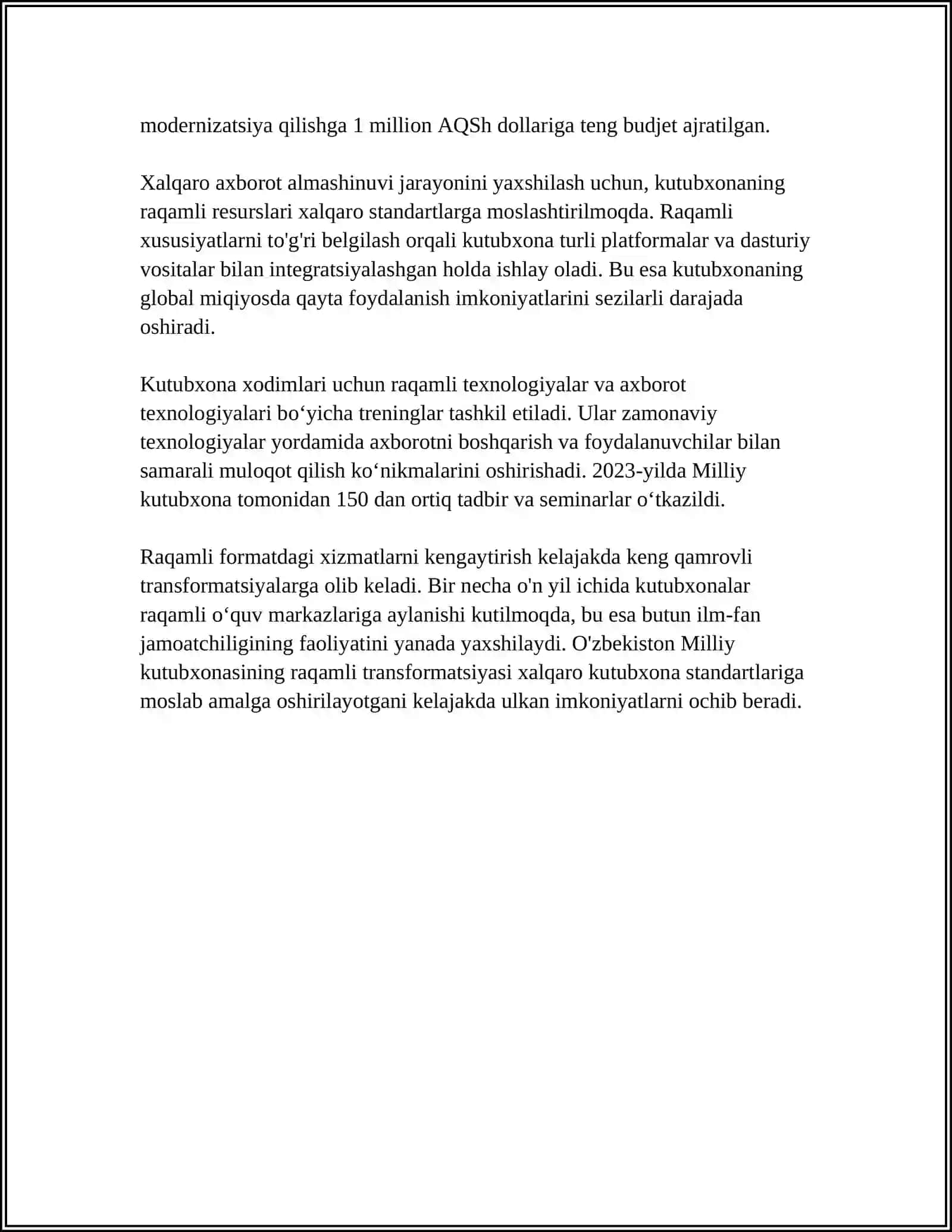 MILLIY KUTUBXONA FAOLIYATINING KELAJAK ISTIQBOLLI 4