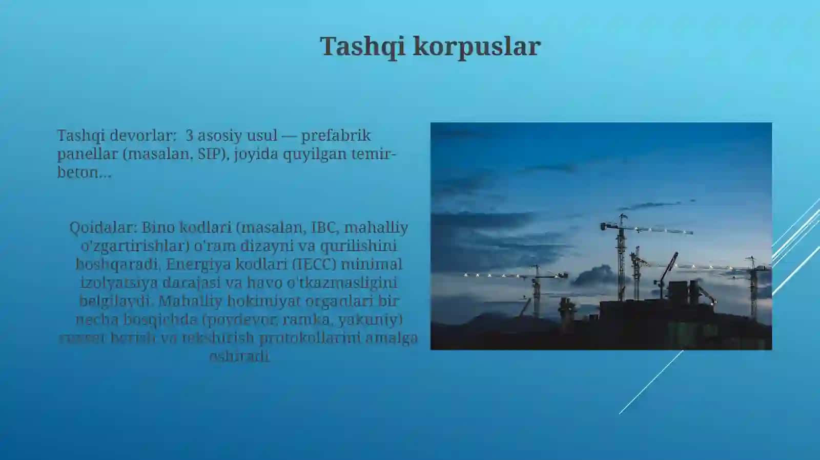 Qurilish jarayonlari va qoidalari 4
