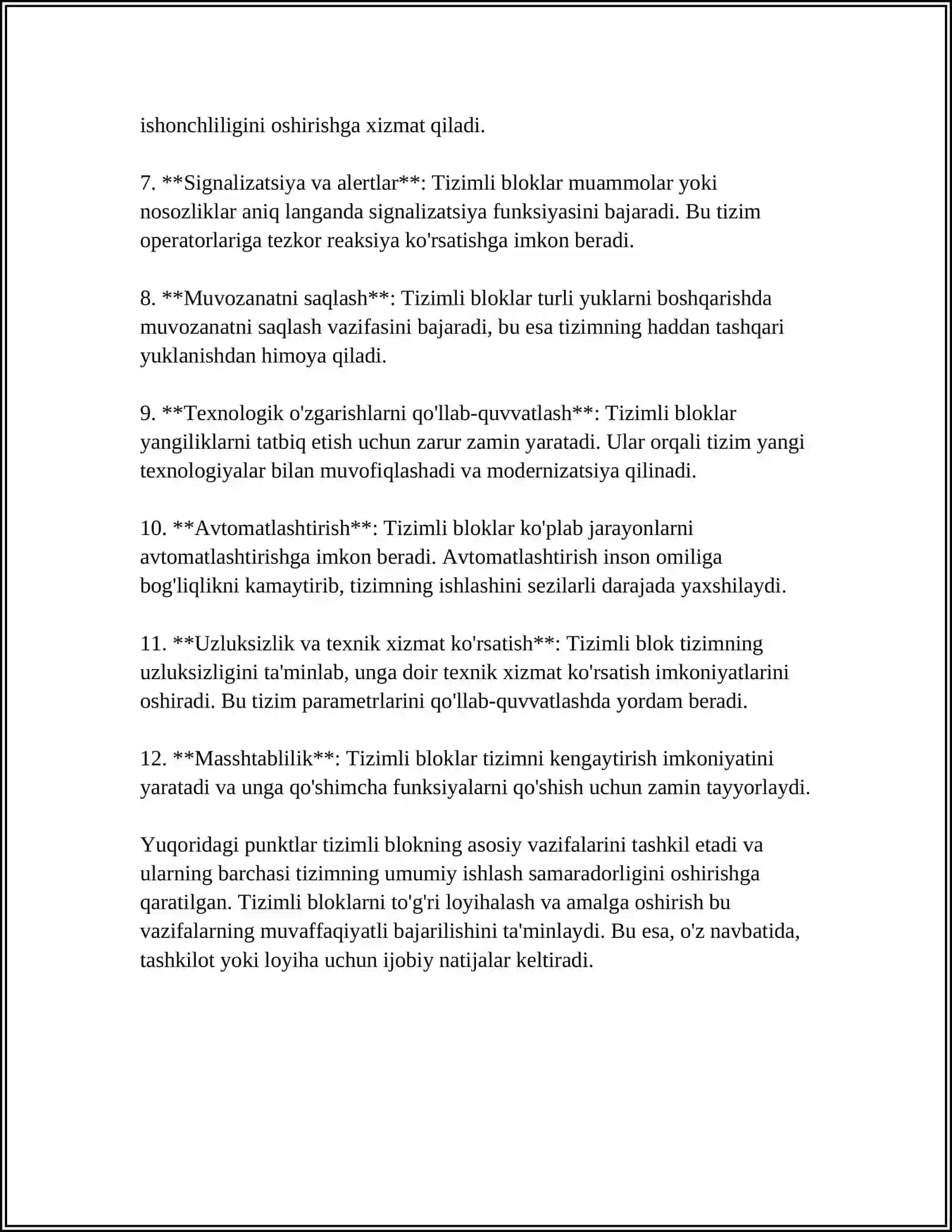 TIZIMLI BLOK VA UNING TARKIBIY ELEMENTLARI (PROTSESSOR, SOPROTSESSOR, XOTIRA) 4